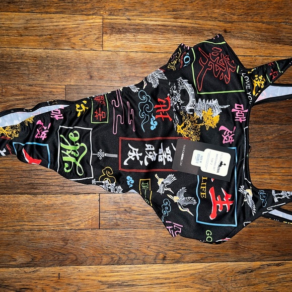 NWT - Fashion Nova 2pcs Colorful Graphic Print Leggings and bodysuits - Picture 4 of 5